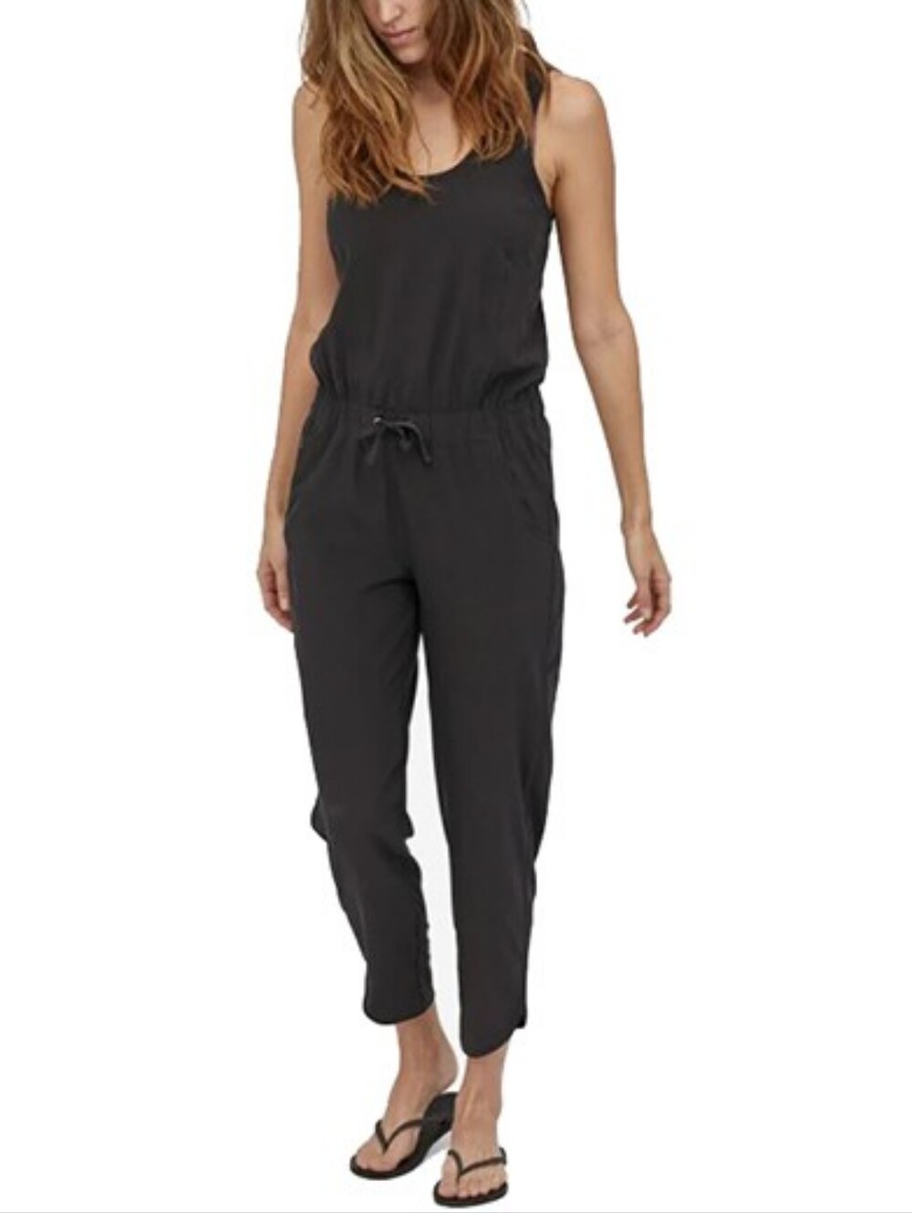 Patagonia Fleetwith Romper Jumpsuit Black Sleeveless Lightweight Small